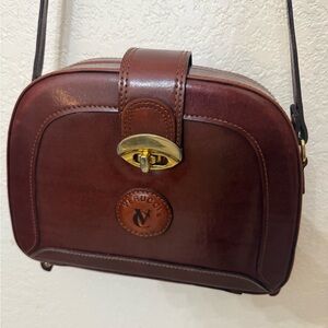 Vintage Verucci Italy Brown Leather Crossbody Bag - Luxe Leather